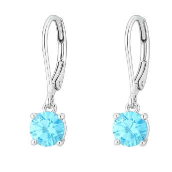 Náušnice Swarovski Rivoli Tyrkysová