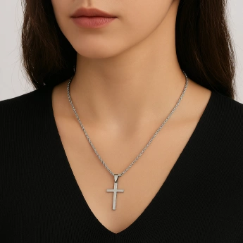 Přívěsek z chirurgické oceli KŘÍŽ 4907