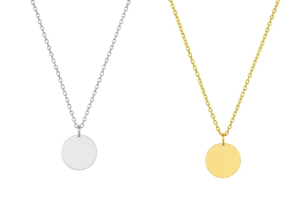 Ocelový náhrdelník s kulatým medailonkem Insignie