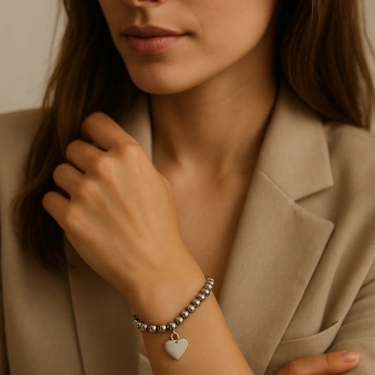 Ocelový náramek srdce na gravírování Sotera