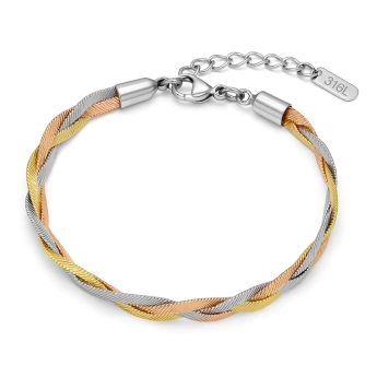 Ocelový zlacený náramek Mulst