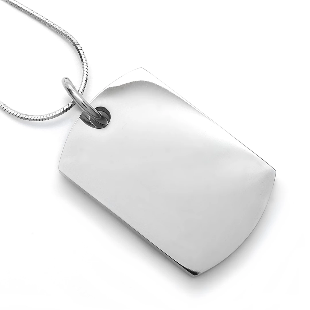 Ocelový přívěsek destička Elio