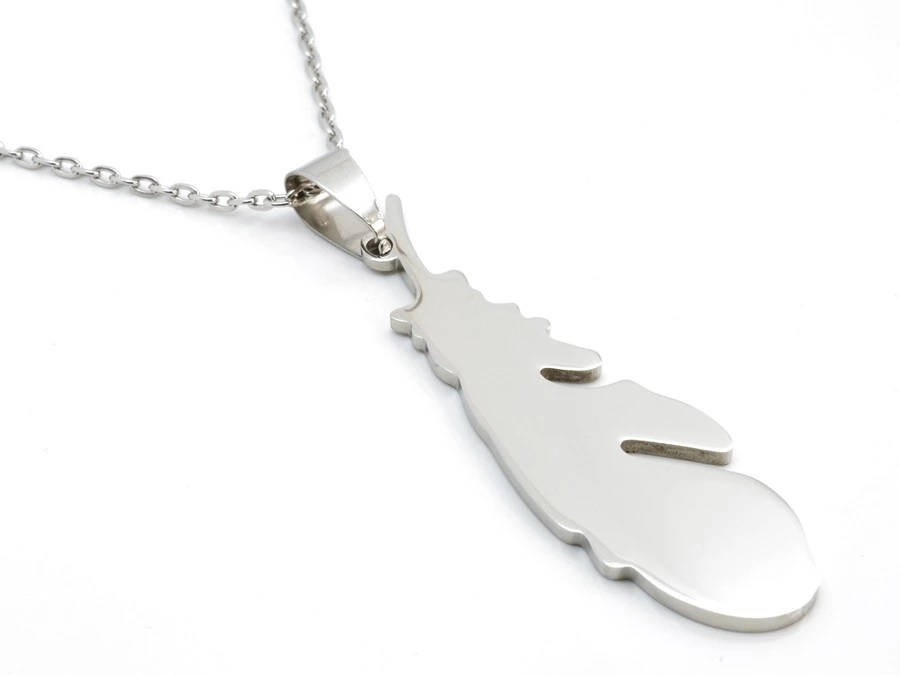 Ocelový přívěsek peříčko Chantal