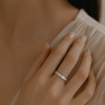 Ocelový snubní prsten Lux