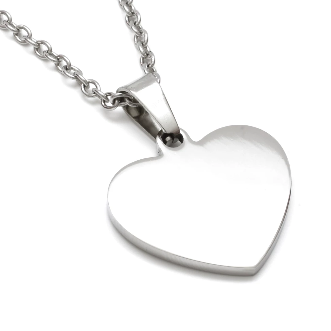 Přívěsek z chirurgické oceli srdce Mercy