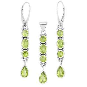 Stříbrná souprava olivín Exkluziv