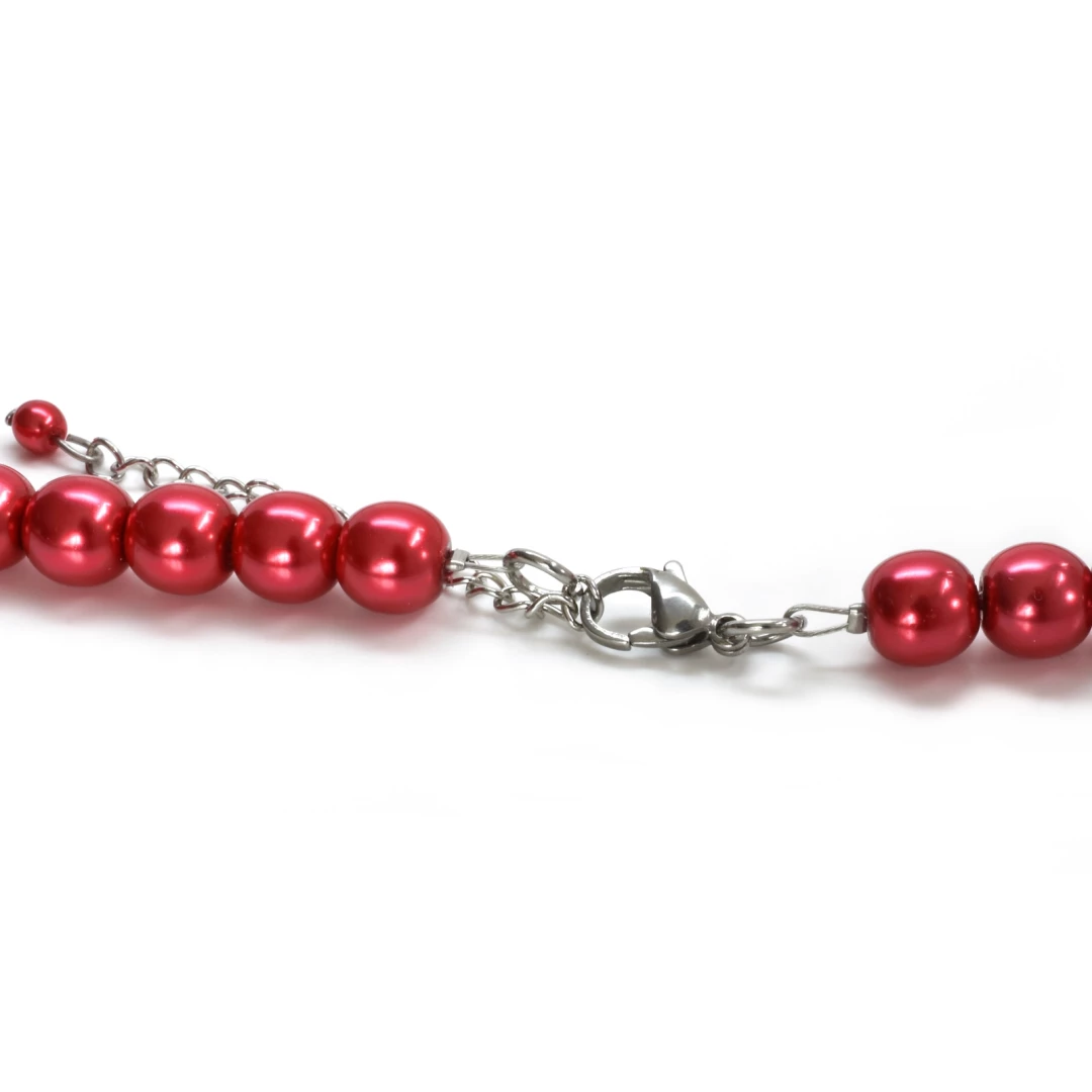 Náhrdelník perličkový červený Crewia