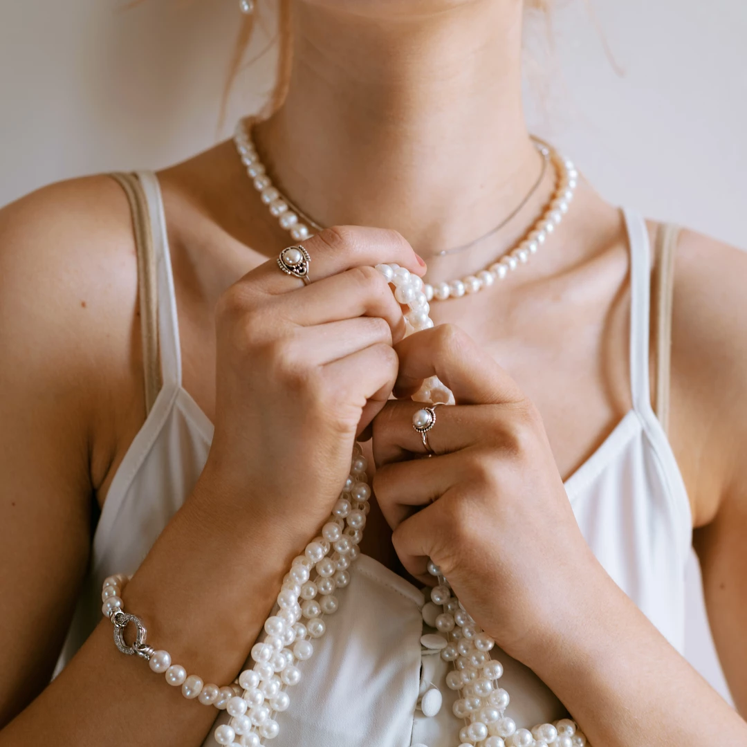 Stříbrný náramek perly AAA Desire