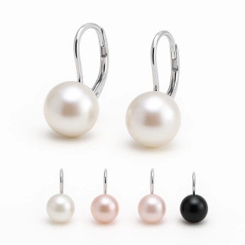 Stříbrné náušnice s perlou Herydea