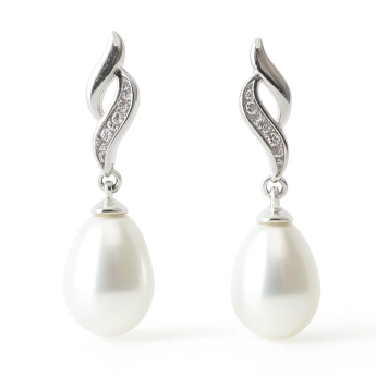 Náušnice s pravou perlou Lily