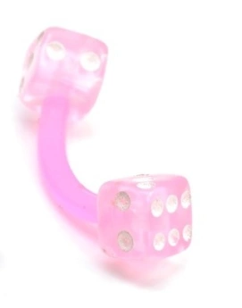 Akrylátový piercing do obočí kostičky