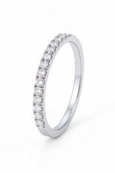 Stříbrný snubní prsten s Moissanitem Opulence