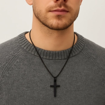 Ocelový přívěsek - kříž