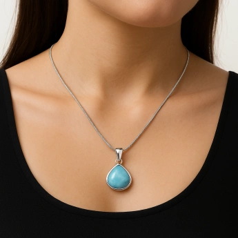 Stříbrný přívěsek larimar Domani