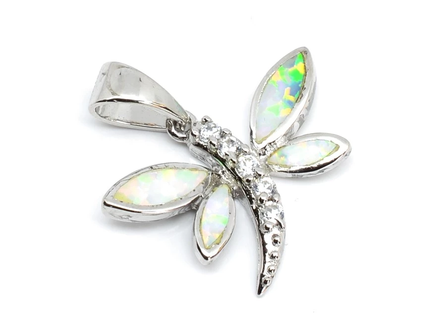 Stříbrný přívěsek vážka s opálem Zamira