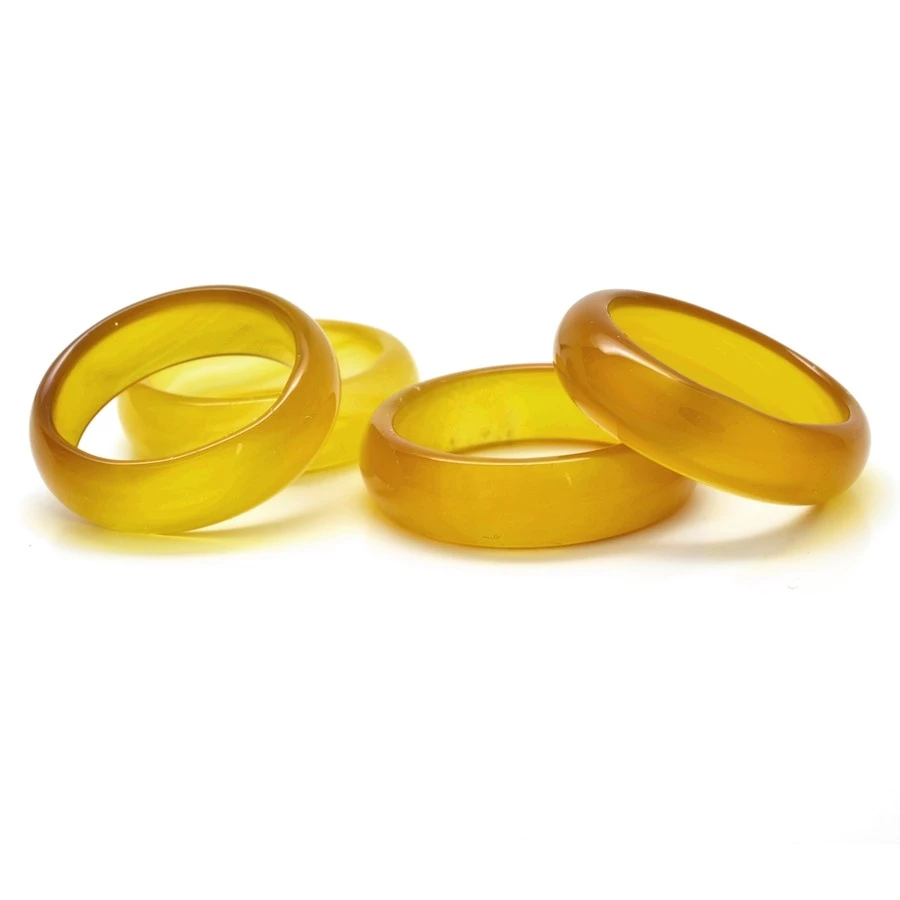 Prsten achát žlutý