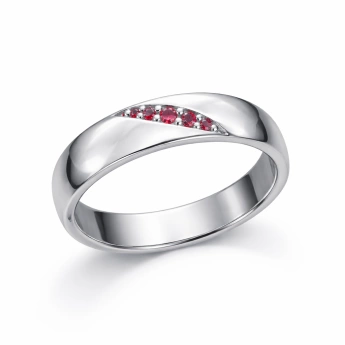 Stříbrný prsten s českým granátem Cassi