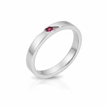 Stříbrný prsten s českým granátem Zani