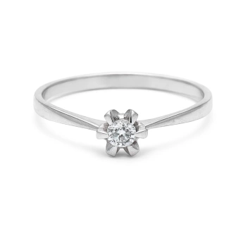 Stříbrný prsten kytička se zirkonem Julia