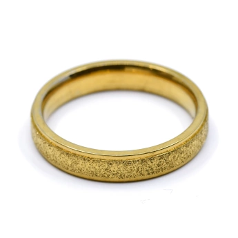 Ocelový snubní zlacený prsten Lux