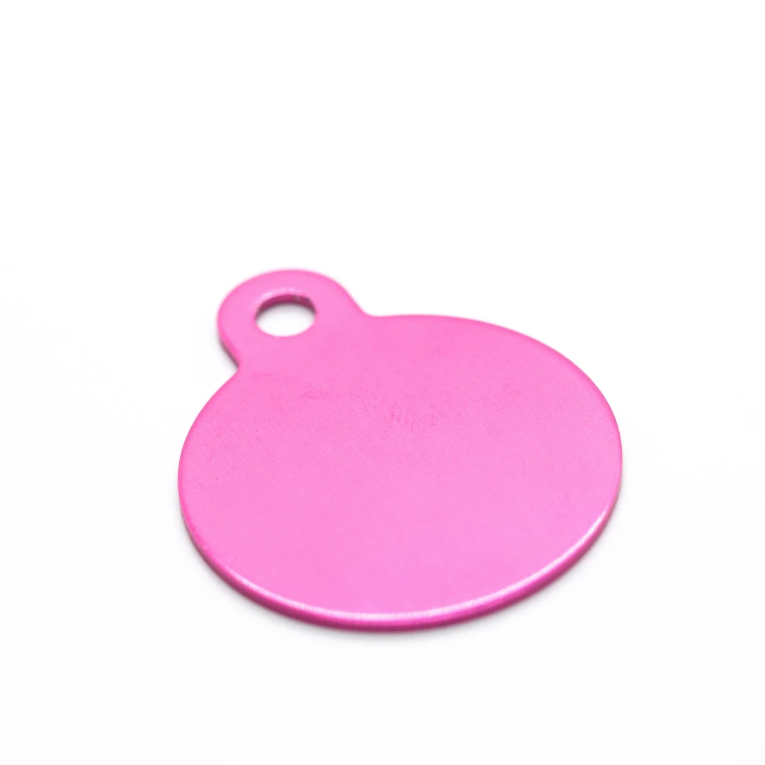 Psí známka s gravírováním Růžová