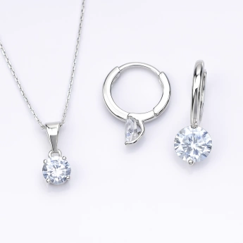 Ocelová souprava se zirkony Edna