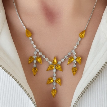 Bižuterní náhrdelník štras Magnolia