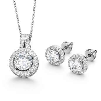 Ocelová souprava se zirkony Raquel