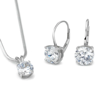 Stříbrná souprava se zirkony Klea