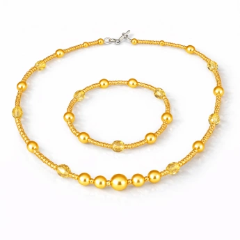 Bižuterní souprava pro malé slečny - žlutá Marienka