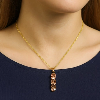 Ocelová souprava Swarovski zlacená Suri