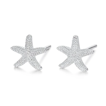 Stříbrné náušnice mořské hvězdy Nyla