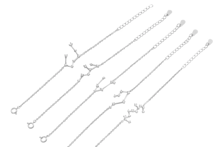 Stříbrný náramek hvězdné znamení se zirkony