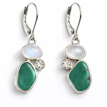 Stříbrné náušnice tyrkys