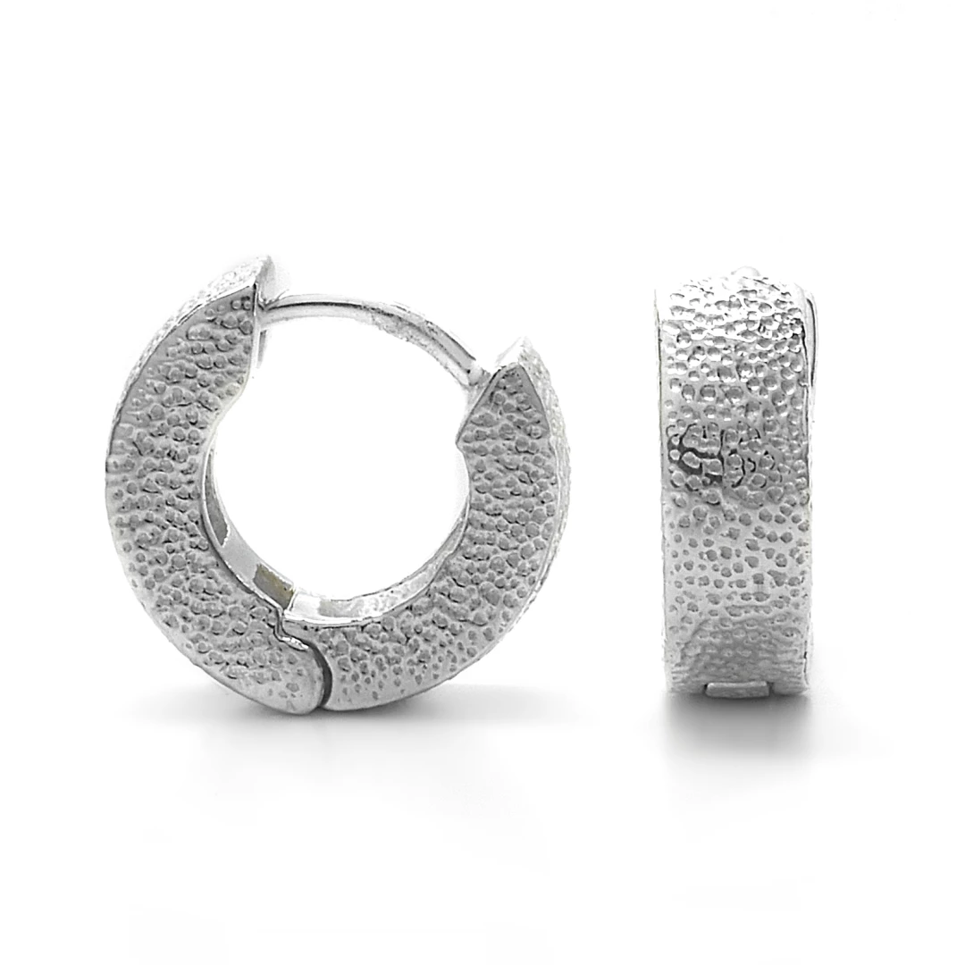 Stříbrné kruhové náušnice 13 mm Bija