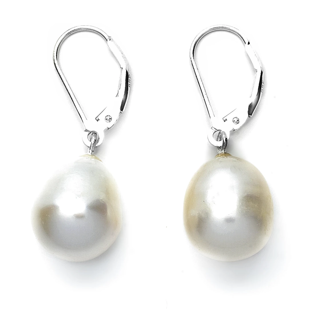 Náušnice bílá perla