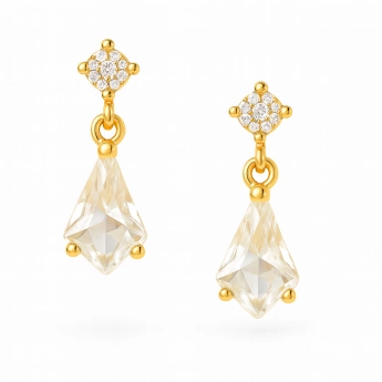 Stříbrné zlacené náušnice Bolivie