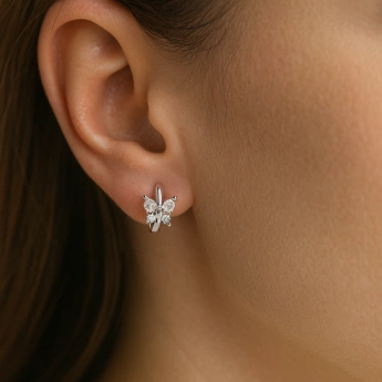 Dětské stříbrné náušnice se zirkony Derry