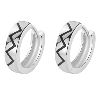 Stříbrné kruhové náušnice s motivem Moritz