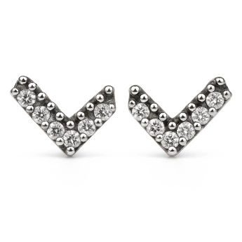 Stříbrné náušnice blesk se zirkony Flash