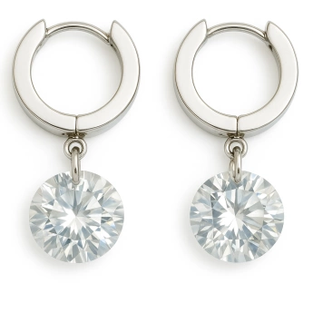 Náušnice z chirurgické oceli Beth Stříbrná