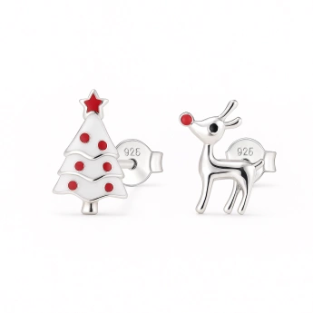 Stříbrné vánoční náušnice Zenobia