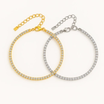 Stříbrný náramek se zirkony Lolit