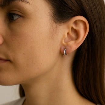 Stříbrné kruhové náušnice Tempting 14 mm