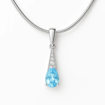 Stříbrný přívěsek s topazem Claud