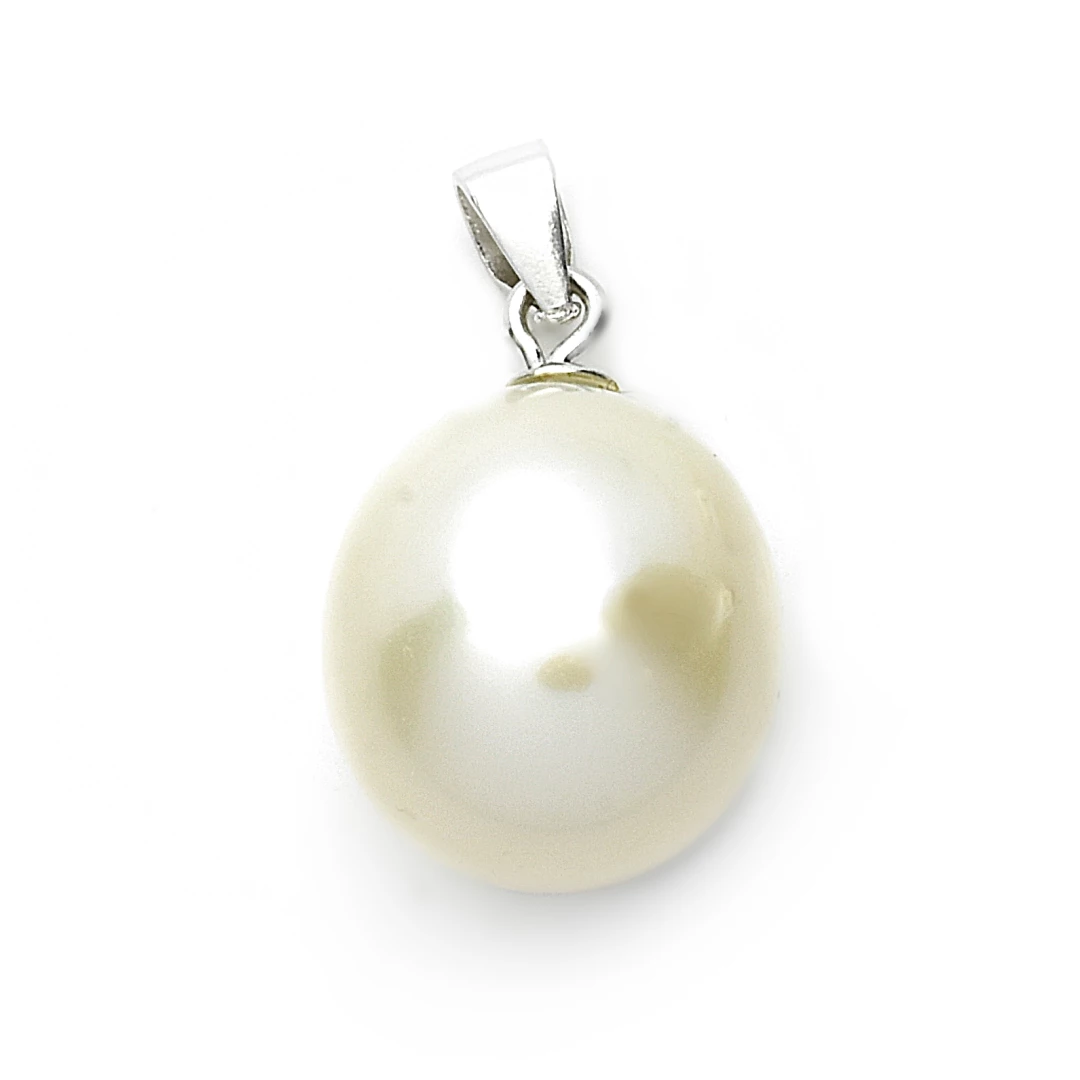 Stříbrný přívěsek pravá říční perla bílá