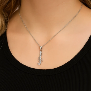 Stříbrný přívěsek houslový klíč Hakim