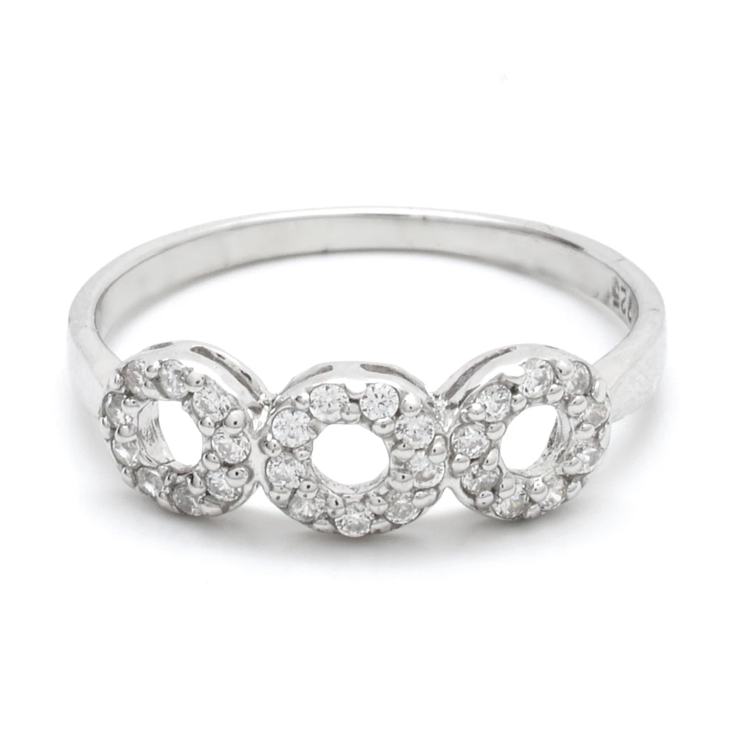 Stříbrný prsten 3 kroužky Elida