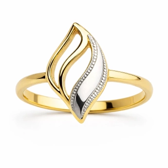 Stříbrný prsten Bicolor