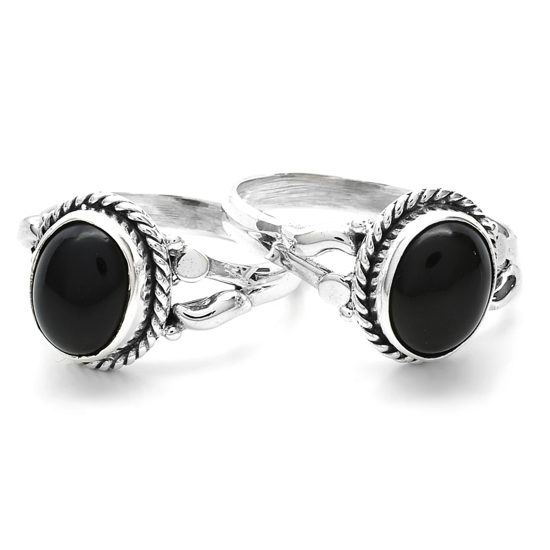 Stříbrný prsten onyx